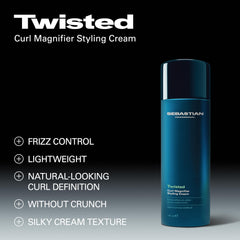 Sebastian Professional applied on hands ready to distribute for even curl definition