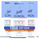 Secret clinical front packaging showing product and brand benefits