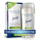 Secret clinical strength front packaging showing product and scent