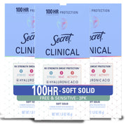 Secret soft-solid front packaging showing clinical protection benefit