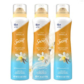 Secret dry spray front packaging showing 3-pack convenience