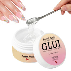 Secret Nails GLUI front packaging showing professional 15ml bottle and branding