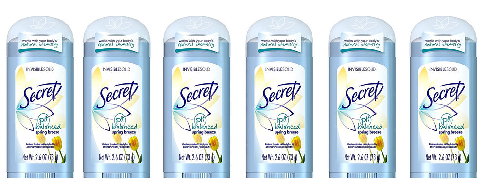 Secret front packaging showing six sticks for lasting freshness