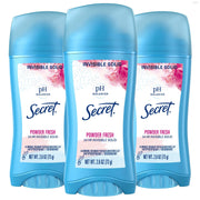 Secret front packaging showing Powder Fresh scent and benefits