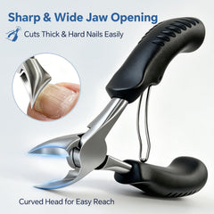 seektik wide jaw open view showing fit for thick toenails