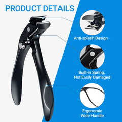 seektik wide jaw open displaying 10mm capacity for thick toenails benefit