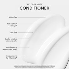 SEEN conditioner being dispensed from bottle showing easy application