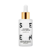 SEEN front bottle view showing clean packaging and scalp relief benefit