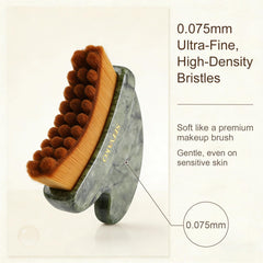SEFVAKO jade gua sha detail showing smooth polished edge for comfortable sculpting