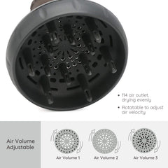 Segbeauty close-up of diffuser teeth protecting curls and reducing frizz