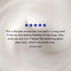 SEKKISEI cleansing oil close-up demonstrating smooth removal of makeup