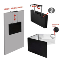 SELF FIND side angle displaying open panels for seamless back-of-head view