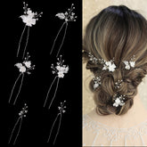 SELFCLOUD front packaging with six pearl bridal hair pins, protects during shipping