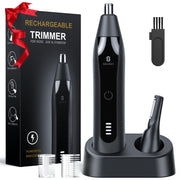 Selouj front view showing compact trimmer and accessories, ideal for travel