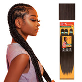 Sensationnel front packaging showing medium brown braids for quick styling