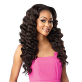 Sensationnel front view showing natural hairline blend and quick styling benefit