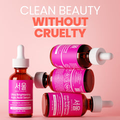 SeoulCeuticals 1 oz bottle size comparison indicating travel-friendly portability