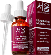 SeoulCeuticals bottle front view showcasing sleek serum packaging and professional look