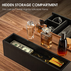 Sephyroth open drawer with watch and cufflinks demonstrating tidy accessory storage