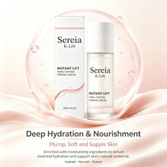 Sereia K-Lift texture with moisture drops illustrating hydrating lightweight formula