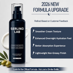 SerlinoLab cream texture swipe illustrating lightweight absorption and hydration
