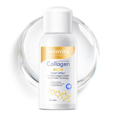 Serovita front packaging showing sleek collagen spray bottle and quick hydration benefit