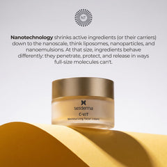 Sesderma C-VIT cream texture close-up displaying smooth, lightweight consistency for easy absorption