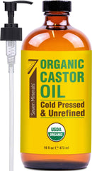 Seven Minerals amber bottle front view showing size and USDA organic label benefits