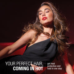 SexyHair label close-up highlighting heat protection up to 450°F benefit
