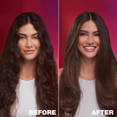 SexyHair bottle held in hand to show 5 oz scale and travel-friendly benefit