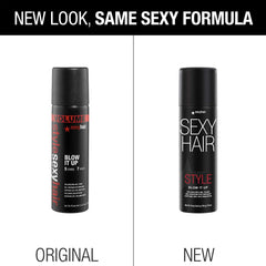 SexyHair Blow It Up being worked through damp hair for root lift