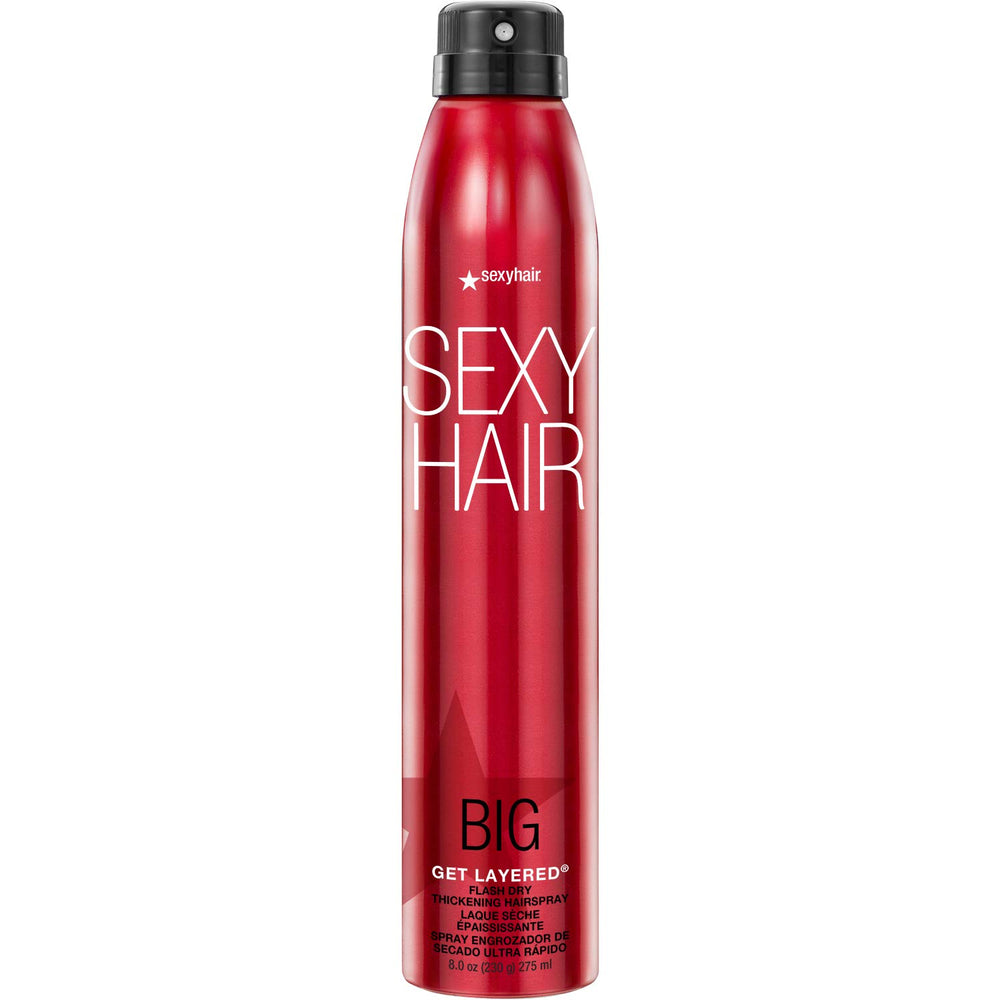 SexyHair front packaging of Big Get Layered 8oz showing product branding and benefits