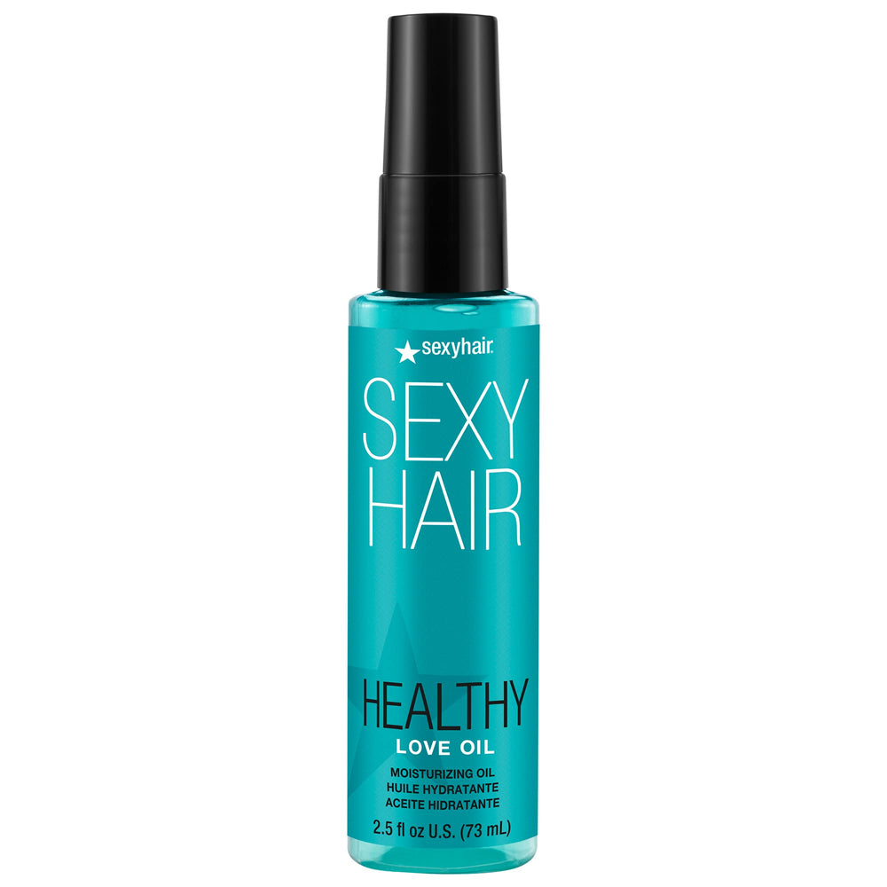 SexyHair Healthy Love Oil front packaging showing bottle and label with moisturizing benefit