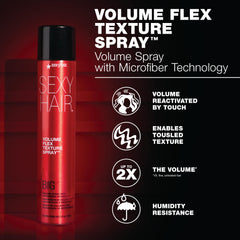 SexyHair microfiber technology close-up illustrating lightweight particles for fullness