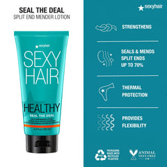 SexyHair applied to damp hair demonstrating smoother ends and easier styling