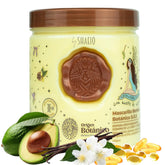 SHAEIO jar front view showing label and nourishing hair repair benefits