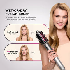 Shark FlexFusion auto-wrap curler detail demonstrating effortless curl formation