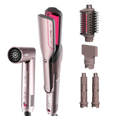 Shark FlexFusion front view showing blush finish and ergonomic handle, premium look