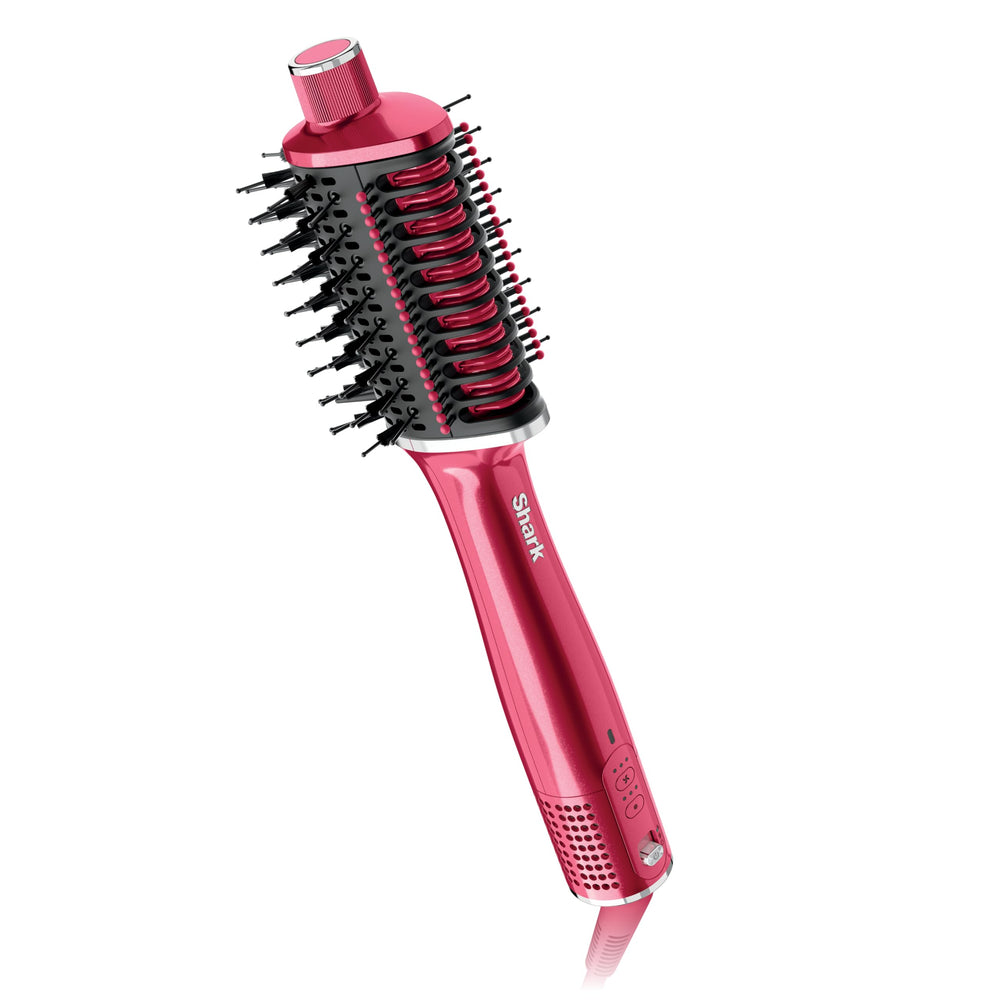 Shark Glossi front view showing compact hot tool and glossy finish benefit