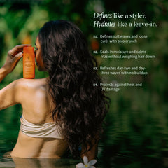 SHAZ & KIKS applied to wet hair sections showing even distribution benefit