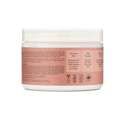 Shea Moisture open jar texture shot showing creamy smoothie for easy application