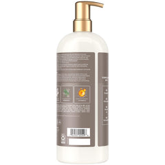 SheaMoisture pump dispensing conditioner demonstrating easy shower use and controlled portioning