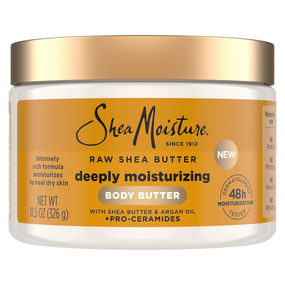 SheaMoisture jar front view showing label and benefit