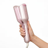 SHEGLAM waver front view showing pink triple-barrel for easy styling