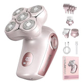 SHEGLAM front view body shaver showing ergonomic grip and travel-ready size benefit