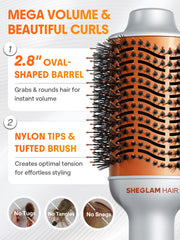 SHEGLAM held in hand demonstrating easy one-step styling