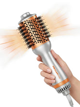 SHEGLAM mini blow dryer brush front view showing compact design and portability benefits