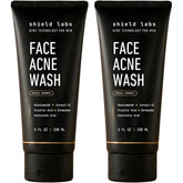 Shield front packaging showing bottle and clear acne benefits