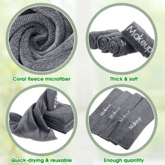 Shimeyao towel held in hand showing 13x13 inch size and usability