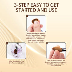 Shine Chance oval brush head profile showing controlled acrylic release